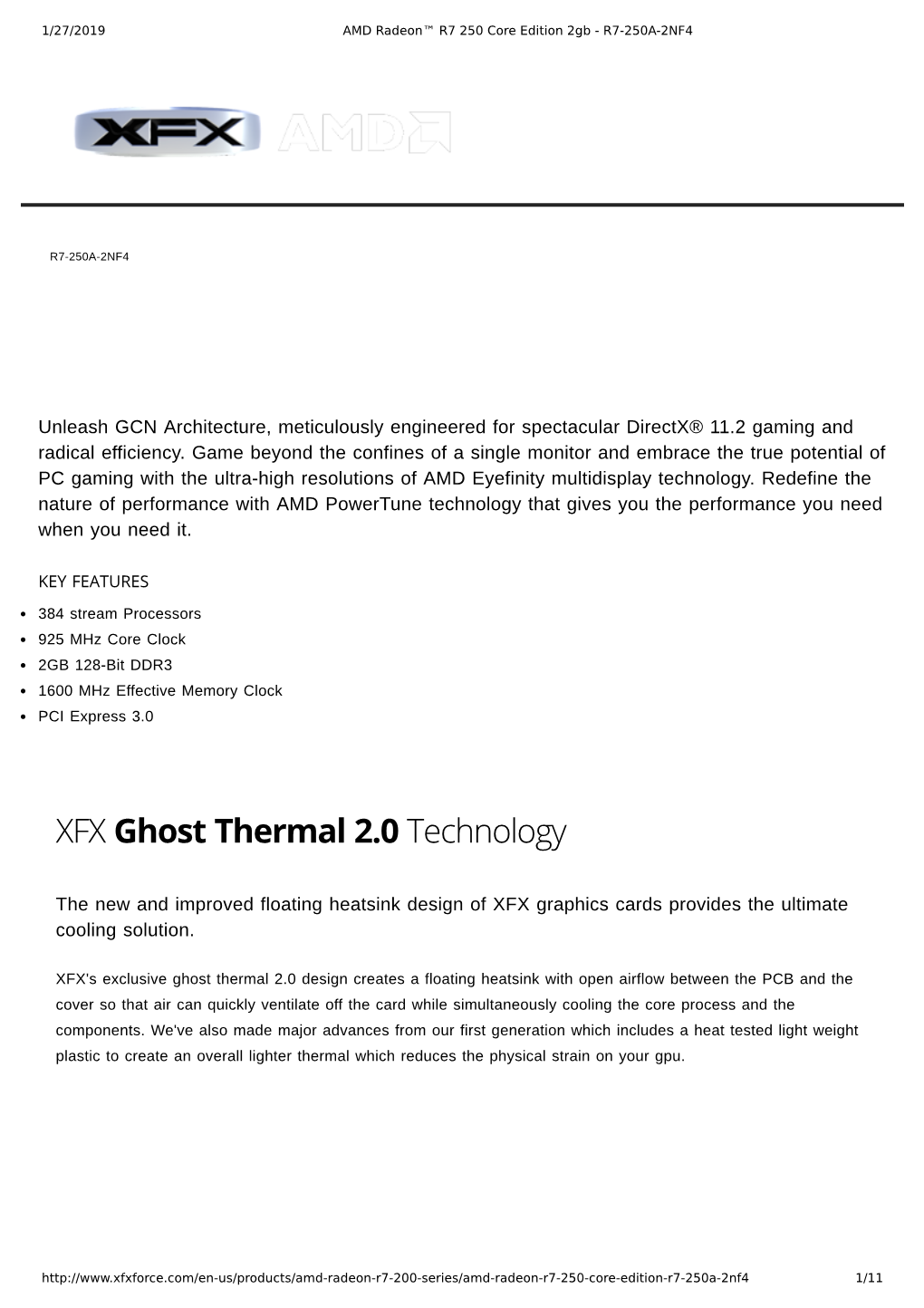 XFX Ghost Thermal 2.0 Technology