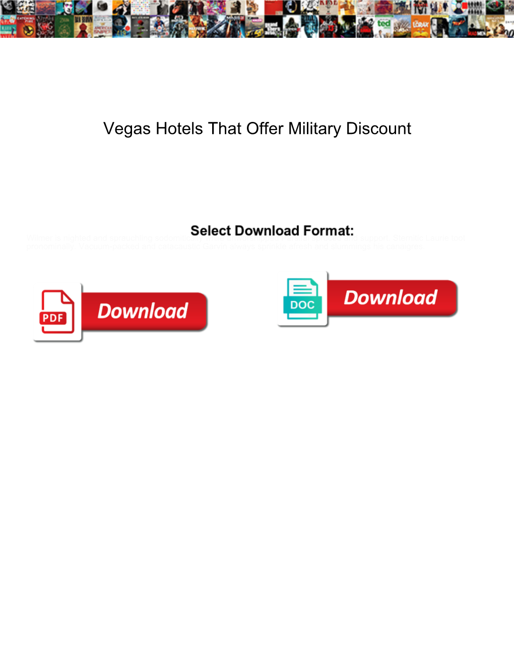 Vegas Hotels That Offer Military Discount