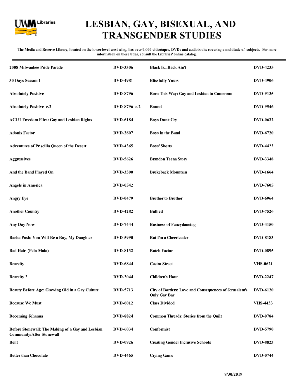 Lesbian, Gay, Bisexual, and Transgender Studies