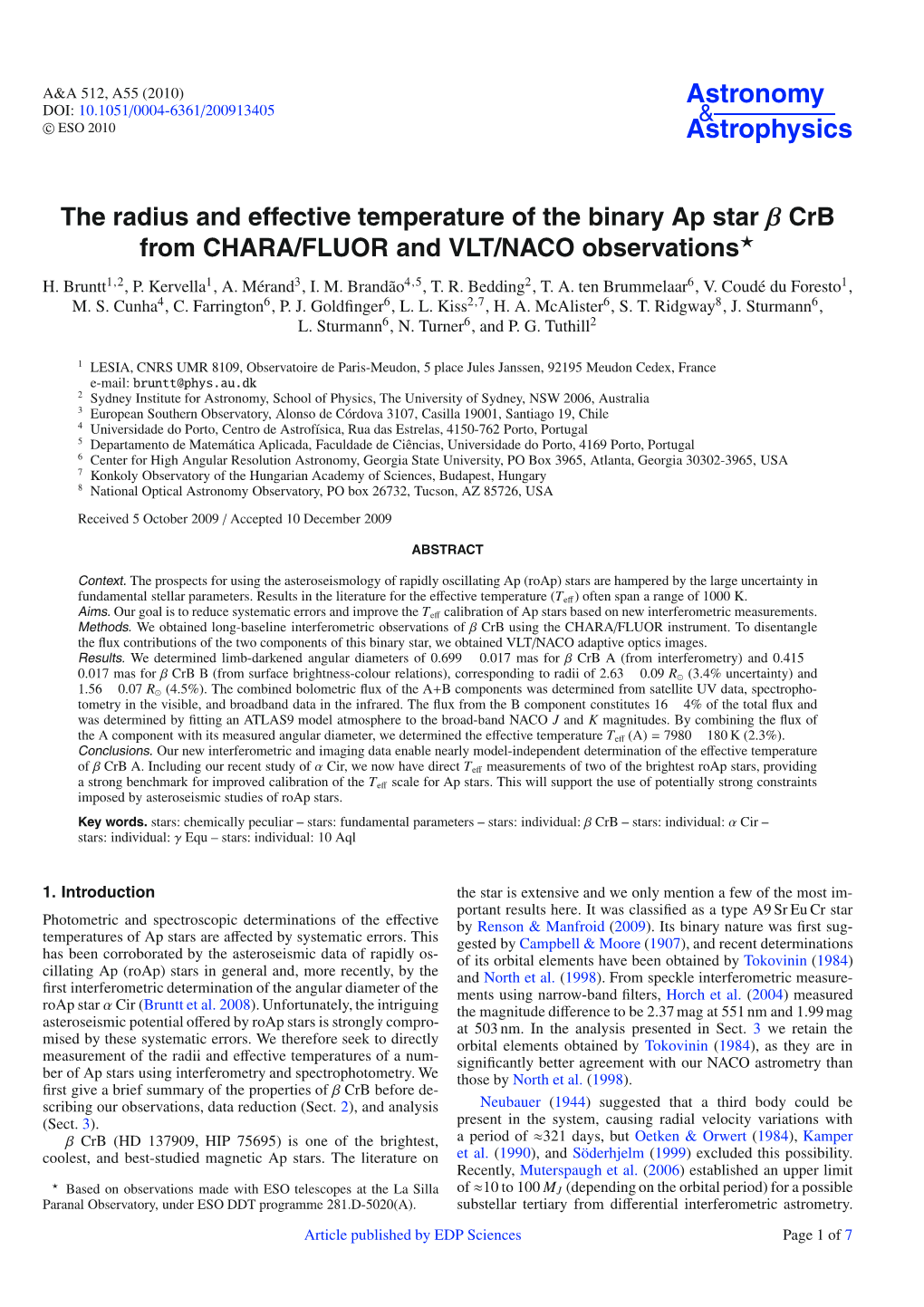 The Radius and Effective Temperature of the Binary Ap Star Β Crb from CHARA/FLUOR and VLT/NACO Observations