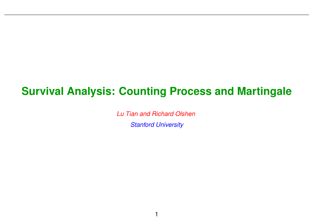 Survival Analysis: Counting Process and Martingale