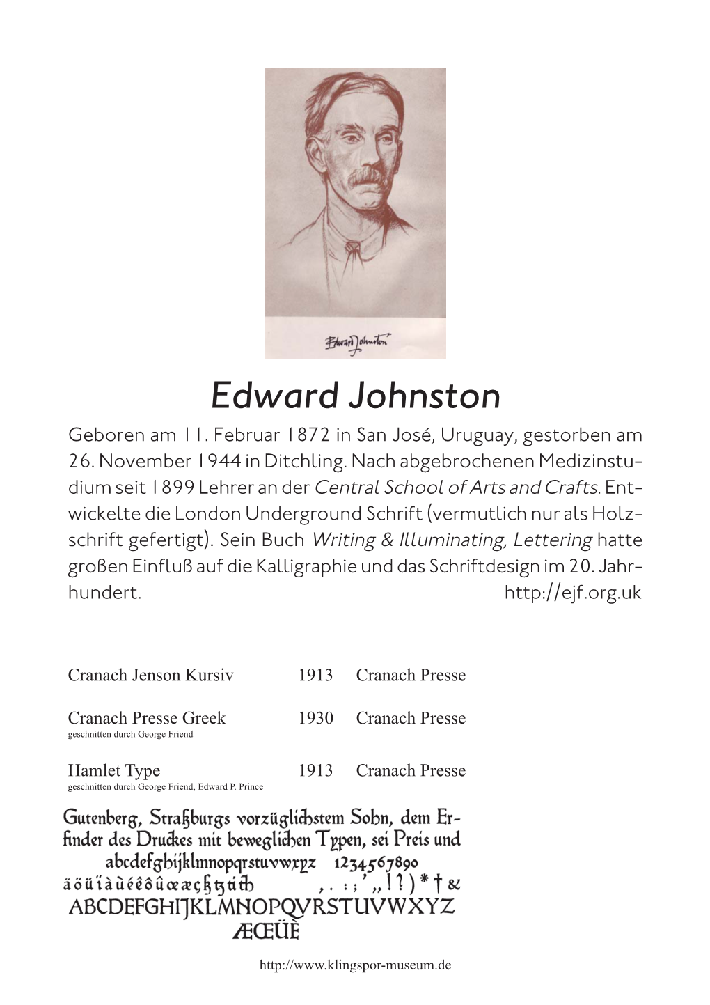 Edward Johnston Geboren Am 11