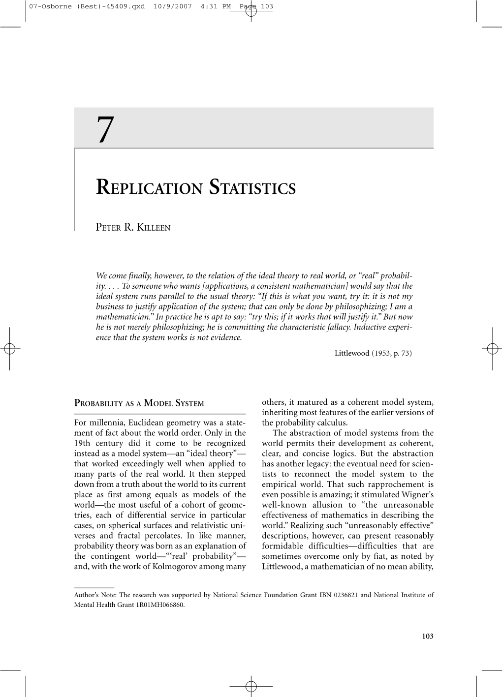 Replication Statistics