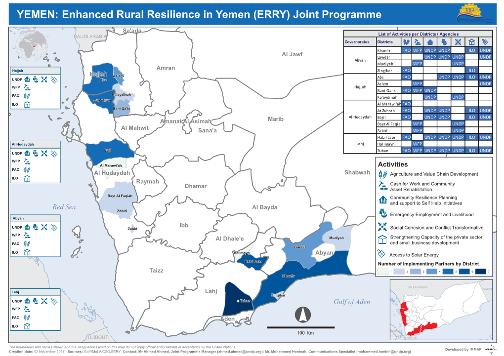 Enhanced Rural Resilience in Yemen (ERRY) Joint Programme