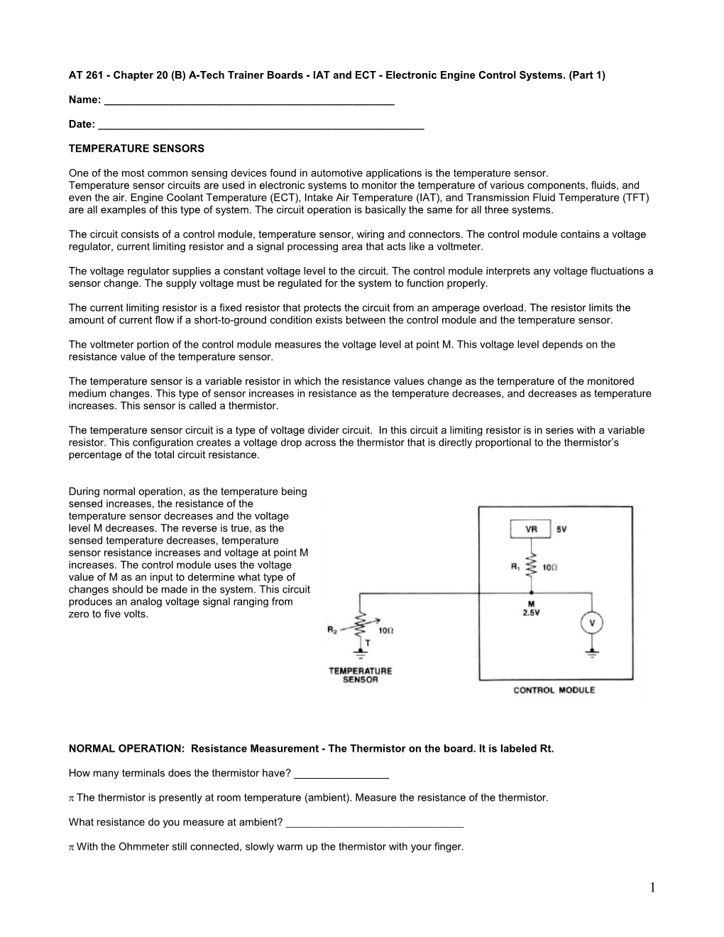 AT 261 - Chapter 9 - Electronic Engine Control Systems