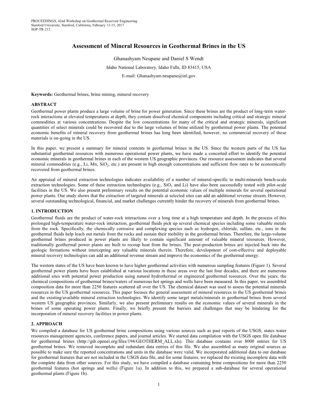 Assessment of Mineral Resources in Geothermal Brines in the US