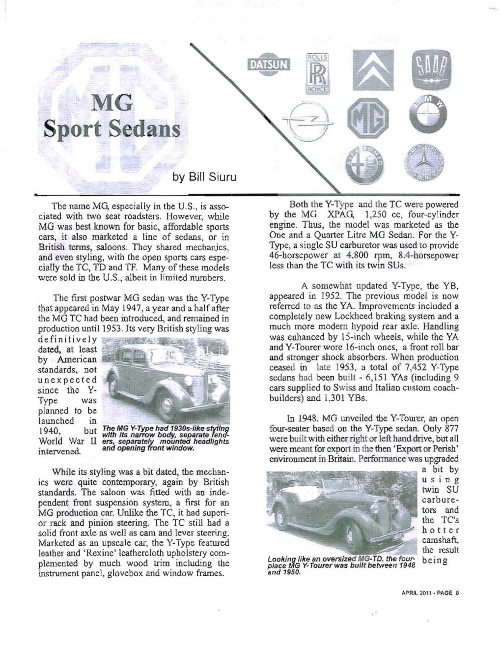 MG Sports Sedans