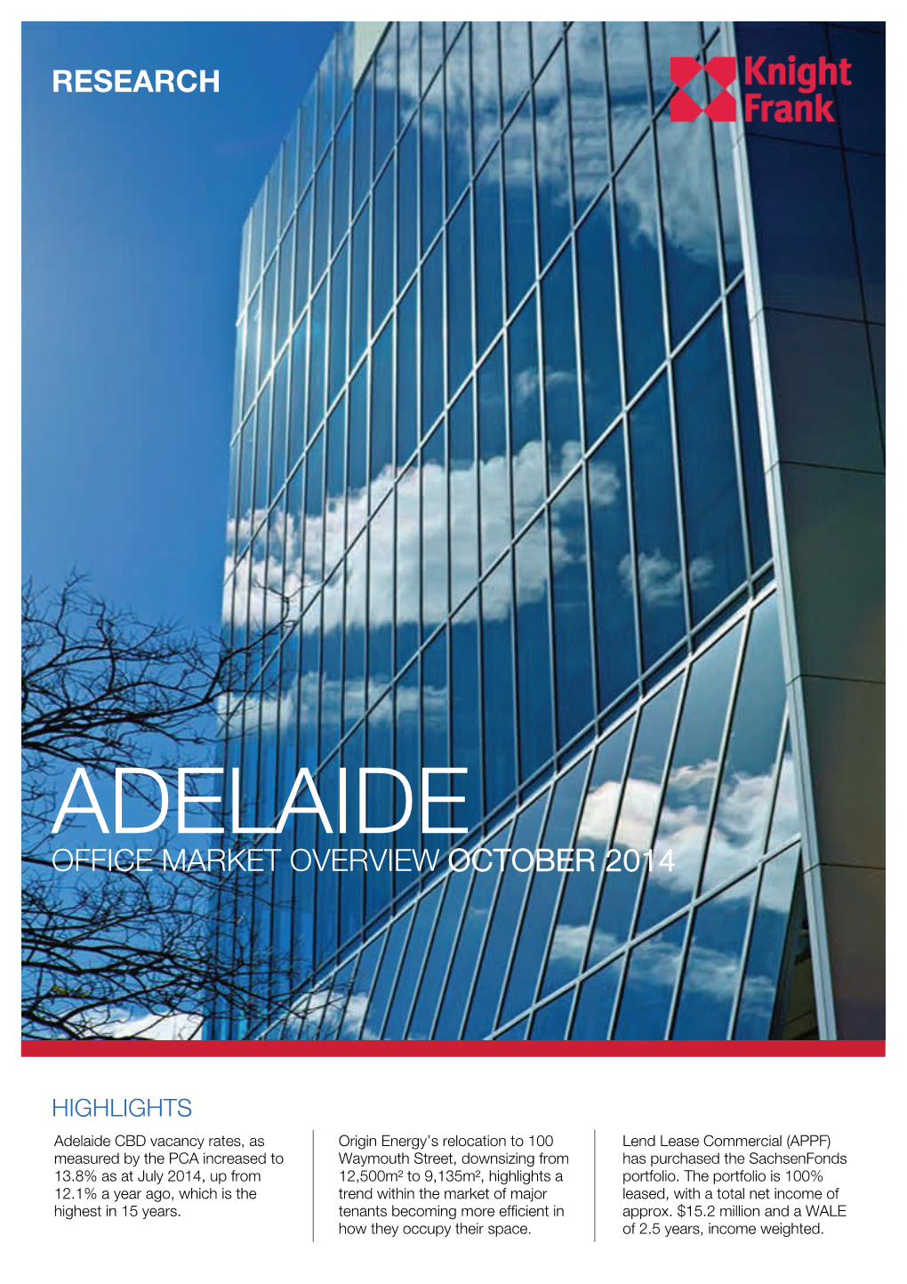 Adelaide Office Market Overview October 2014