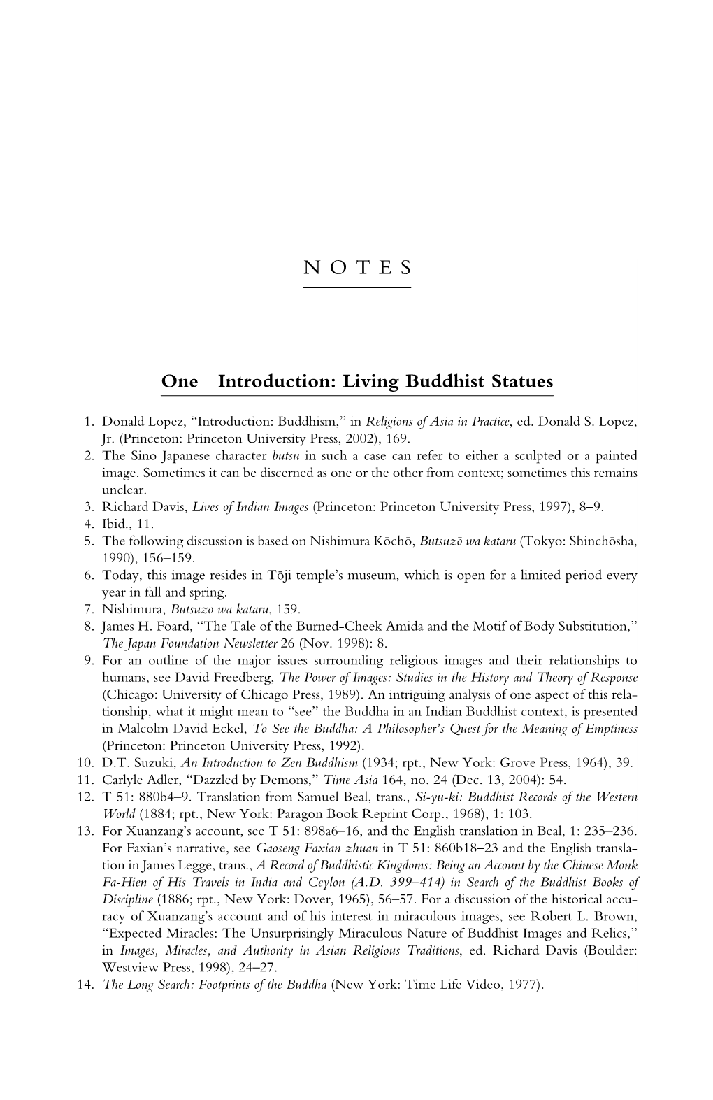 One Introduction: Living Buddhist Statues