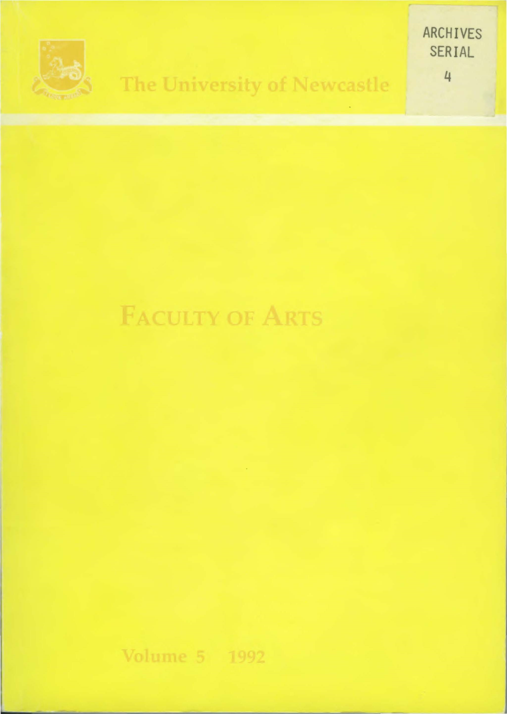 Faculty of Arts Handbook, 1992