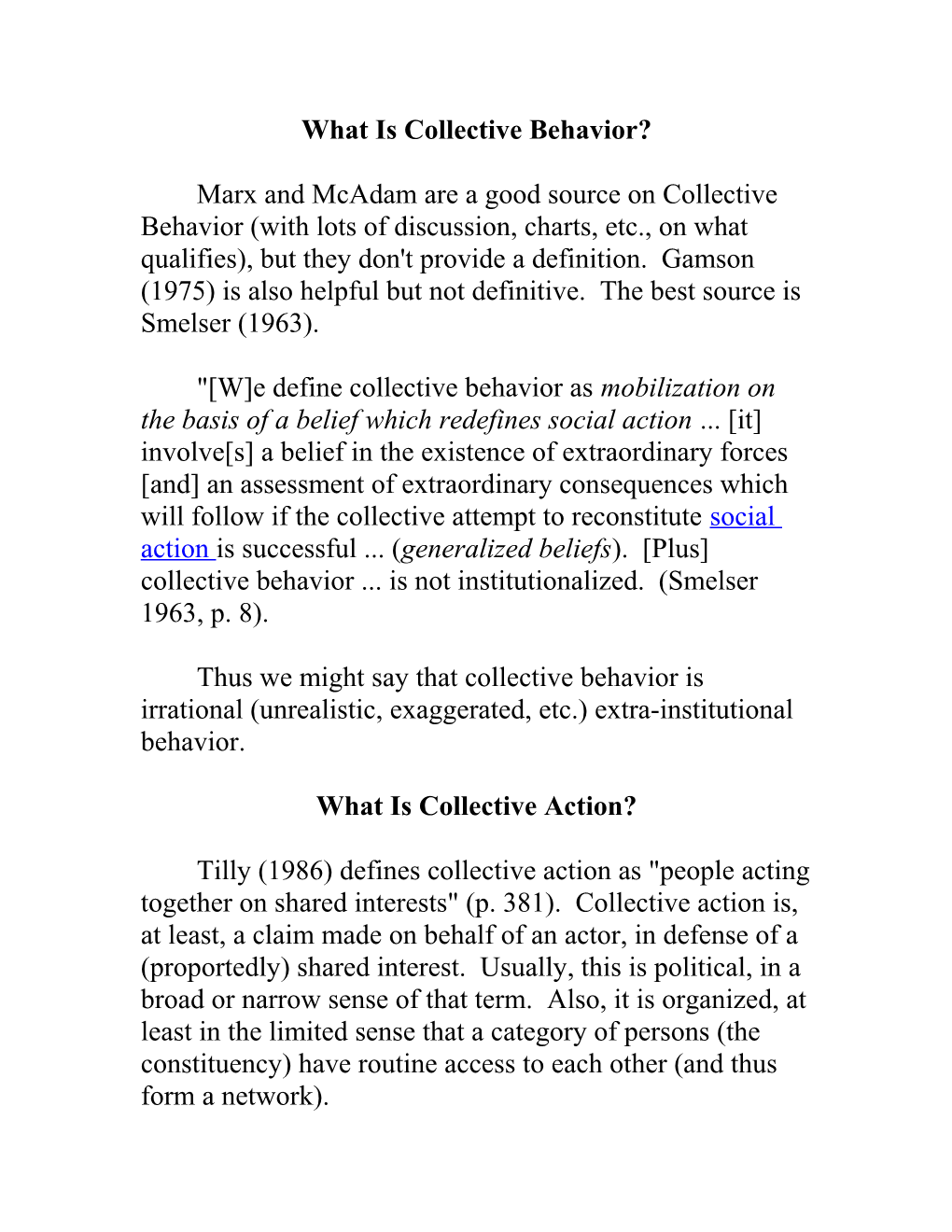 What Is Collective Behavior