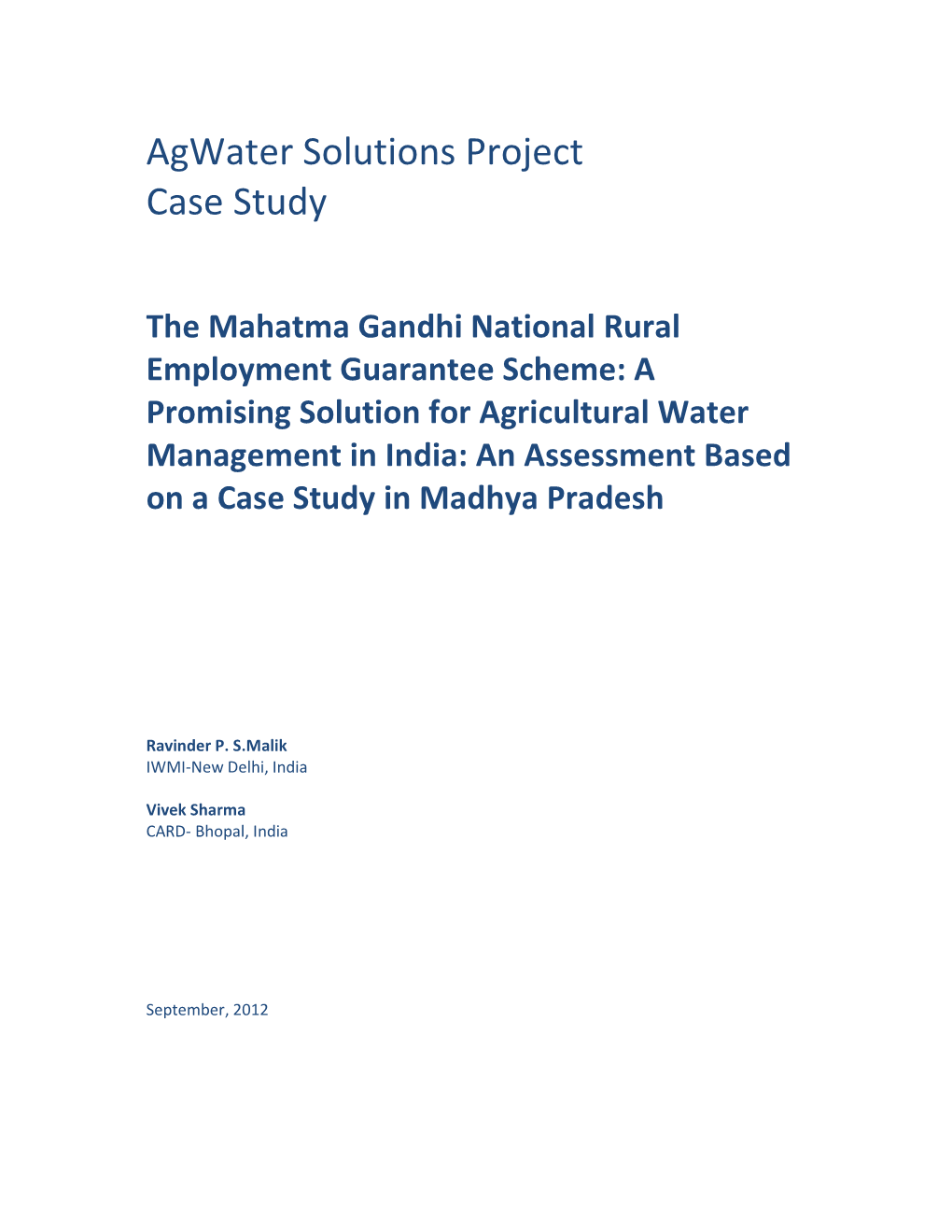 Agwater Solutions Project Case Study