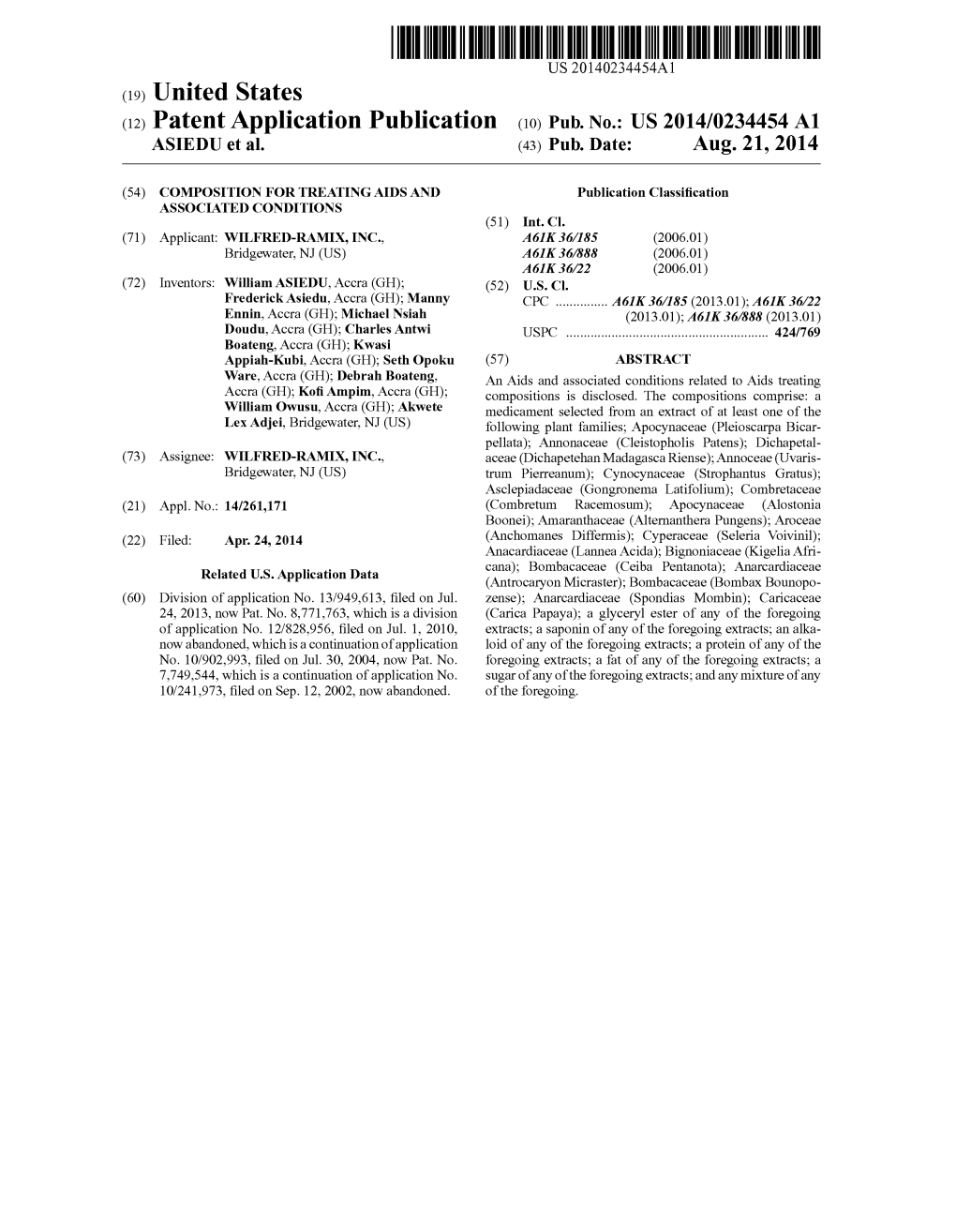 (19) United States (12) Patent Application Publication (10) Pub