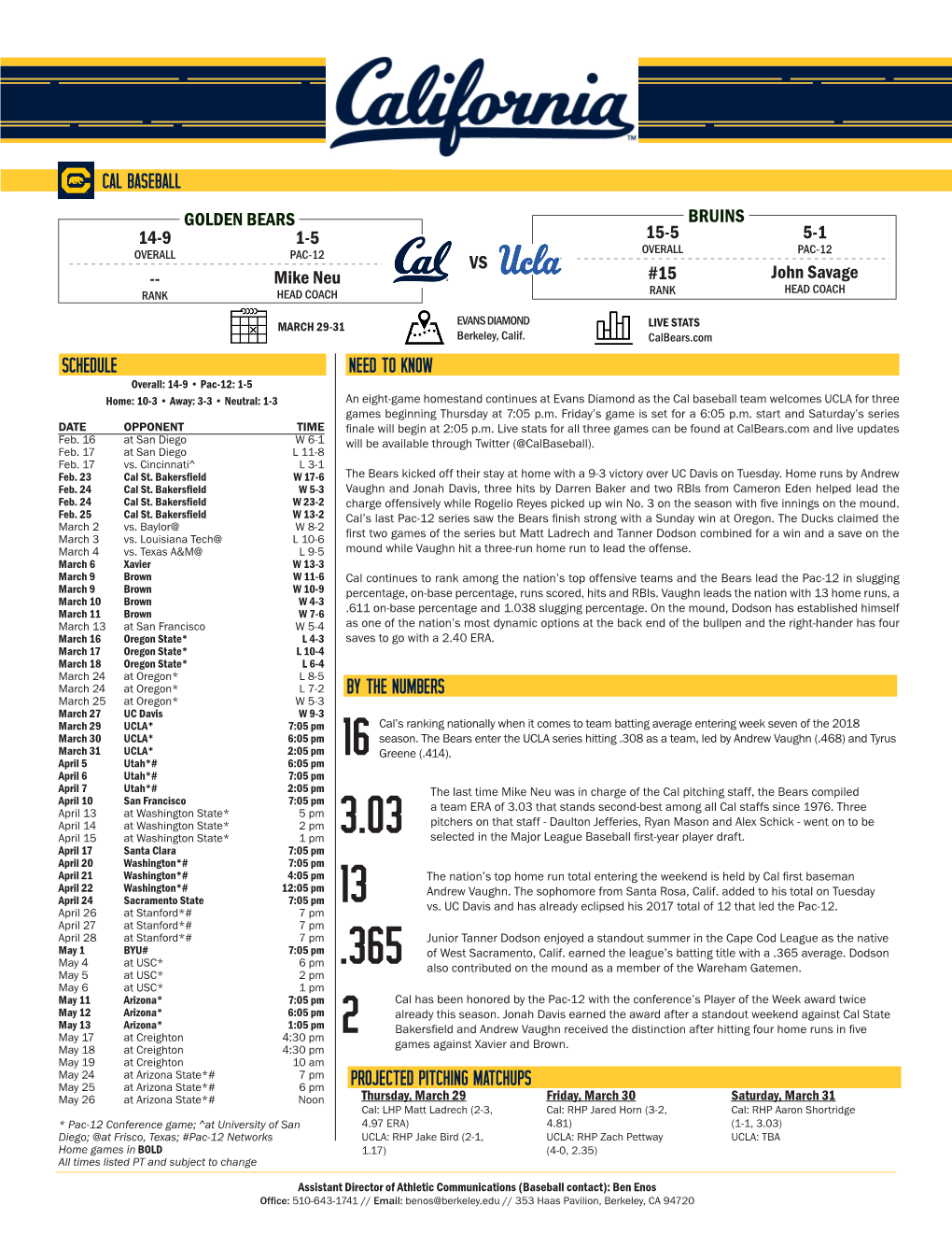 Cal Baseball Schedule Need to Know Vs Golden