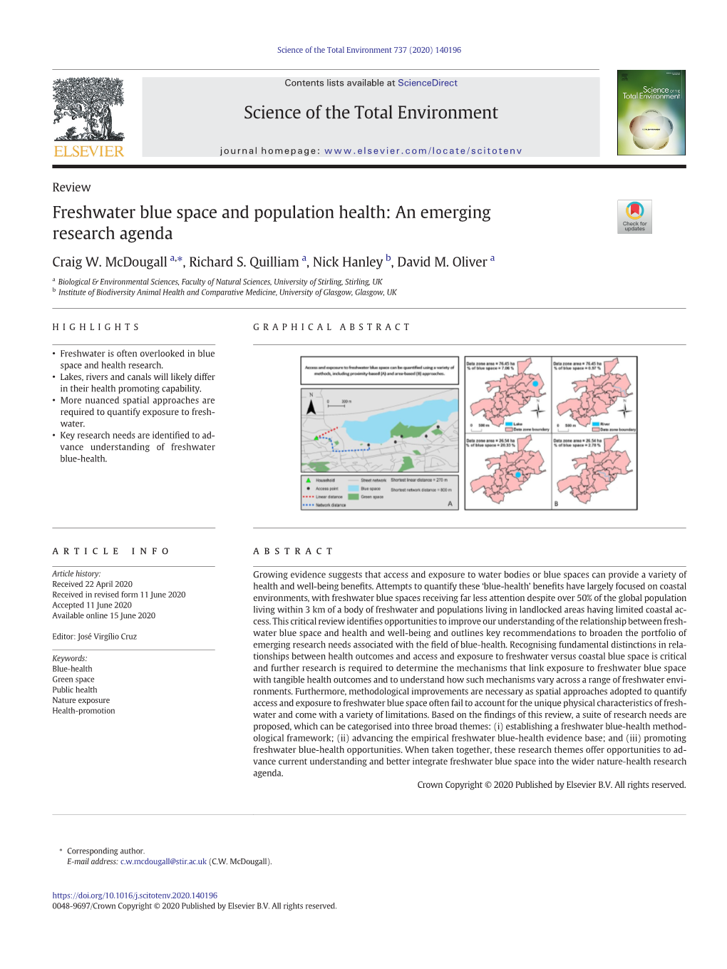 Freshwater Blue Space and Population Health: an Emerging Research Agenda