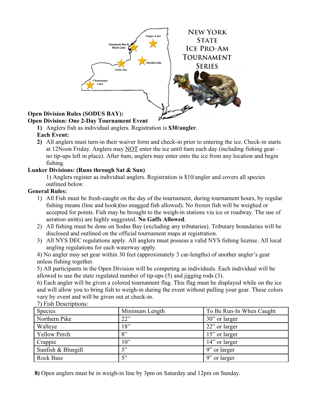 Open Division: One 2-Day Tournament Event