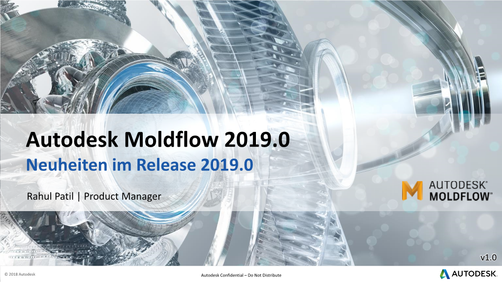 Autodesk Moldflow 2018.0 Release Plan