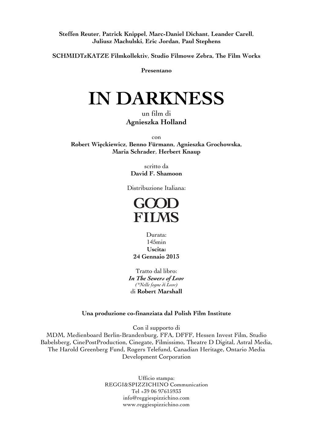 IN DARKNESS Un Film Di Agnieszka Holland