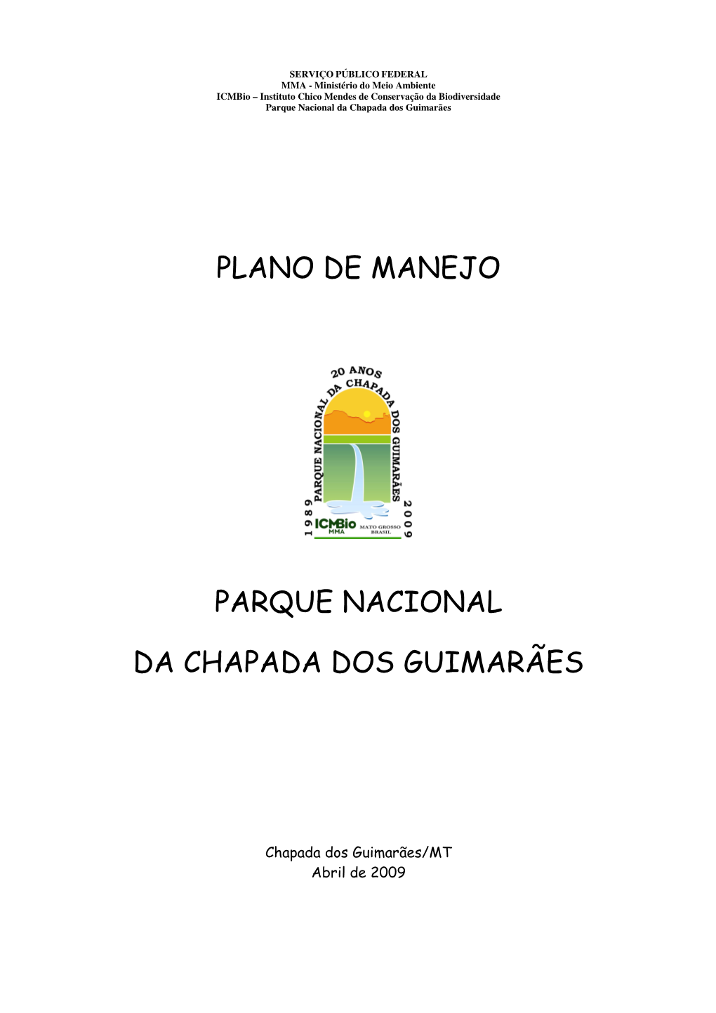 Plano De Manejo Parque Nacional Da Chapada