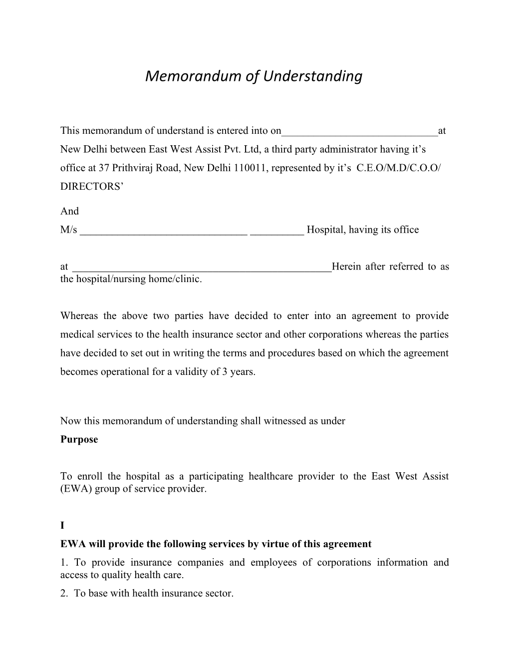 Memorandum of Understanding s32