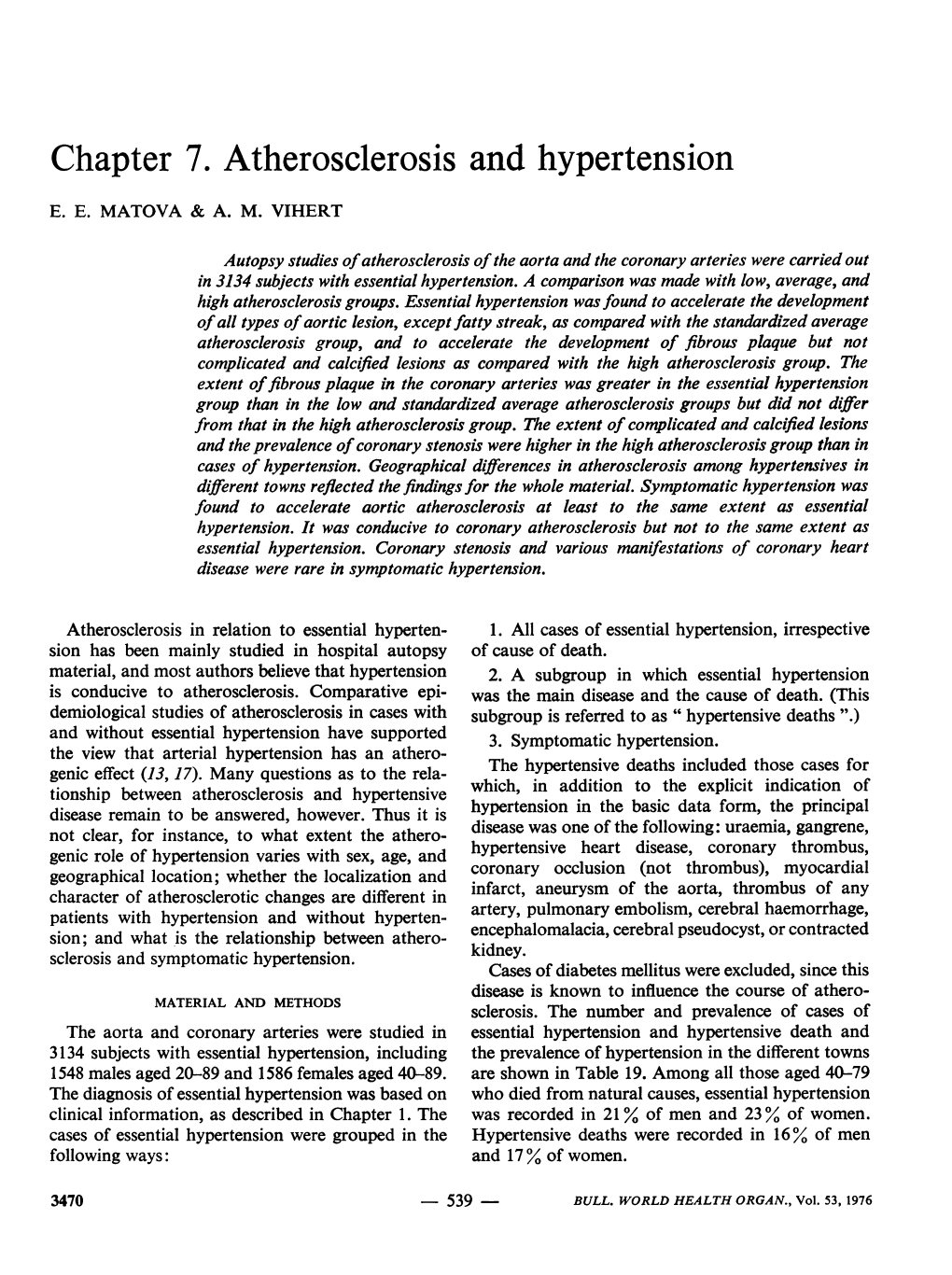 Chapter 7. Atherosclerosis and Hypertension