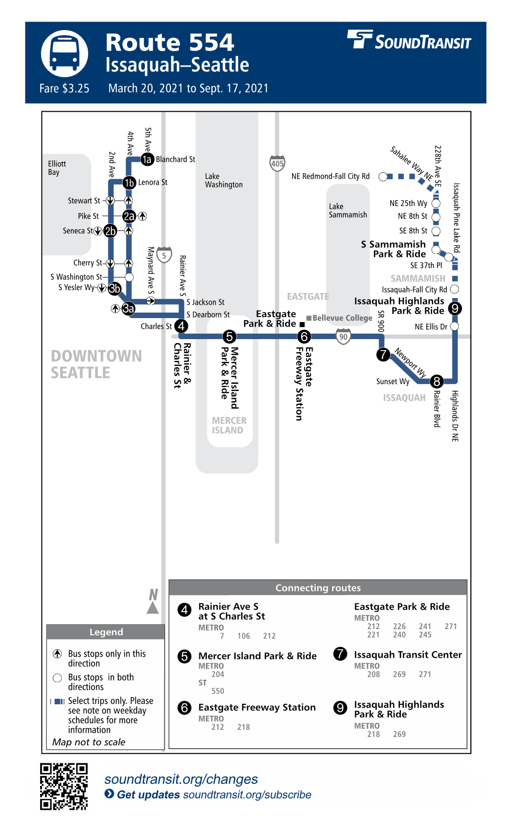 ST Express 554 (Issaquah – Seattle) Schedule