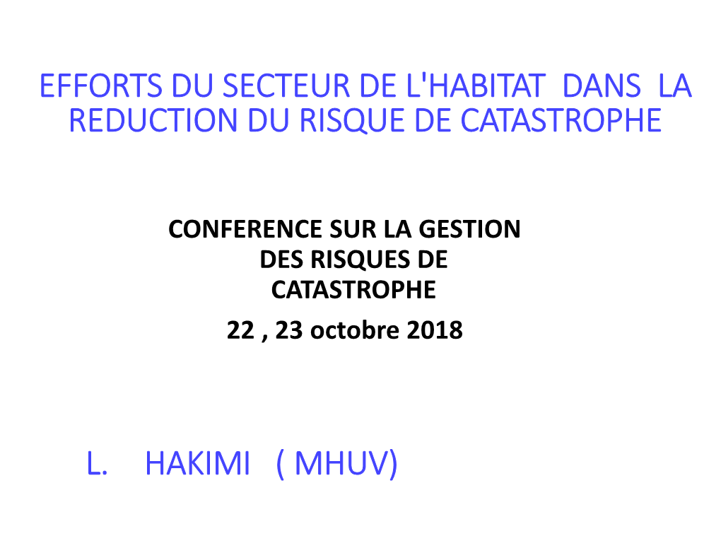 Réduction Du Risque De Catastrophe