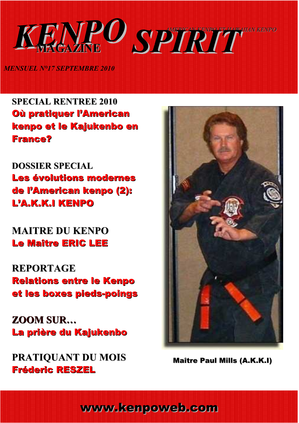 Kenpo SPIRIT MAGAZINE MENSUEL N-17 SEPTEMBRE 2010 NG