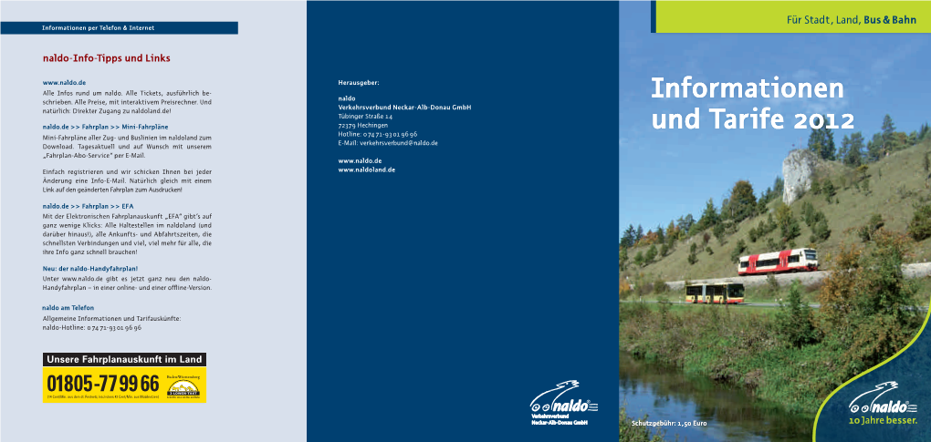 Informationen Und Tarife 2012