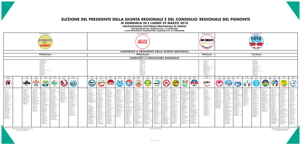 Manifesto Liste Regionali