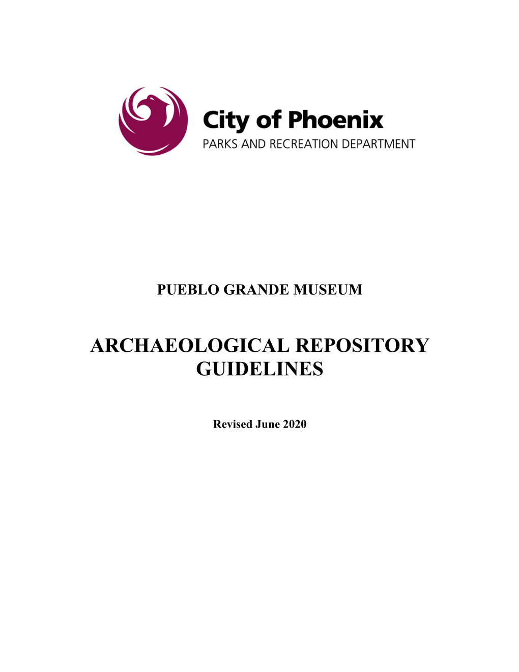 Archaeological Repository Guidelines