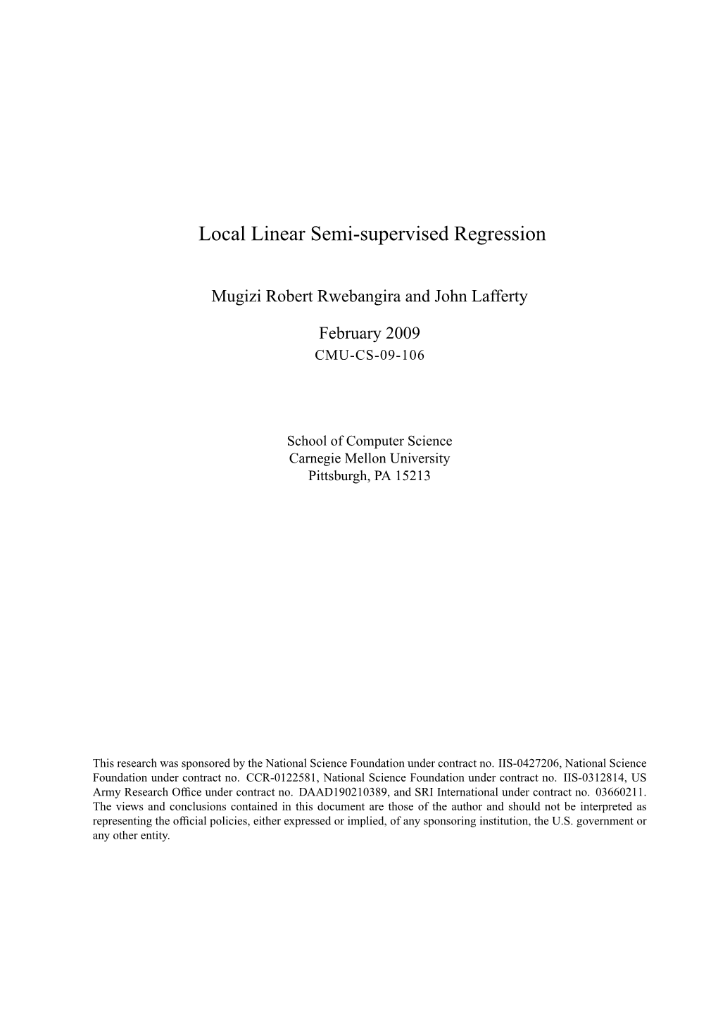 Local Linear Semi-Supervised Regression