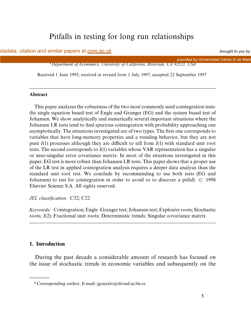 Pitfalls in Testing for Long Run Relationships