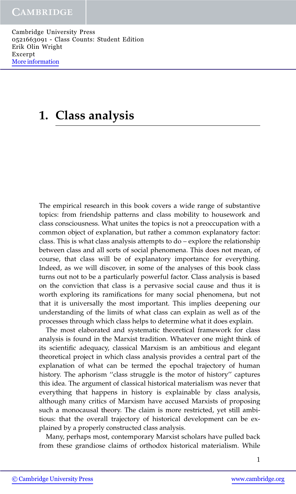 1. Class Analysis