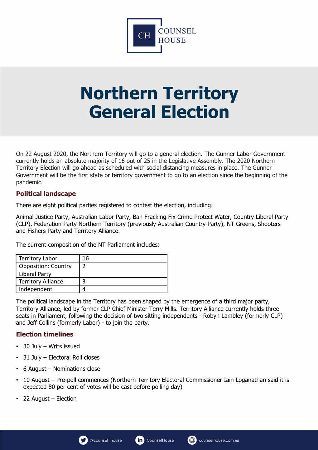 Northern Territory General Election