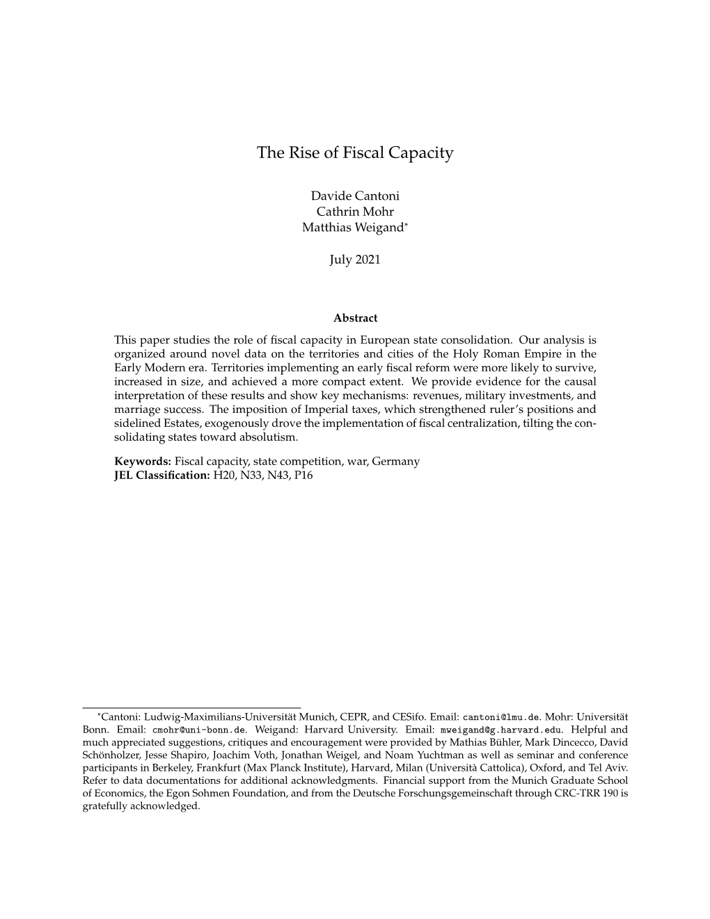 The Rise of Fiscal Capacity