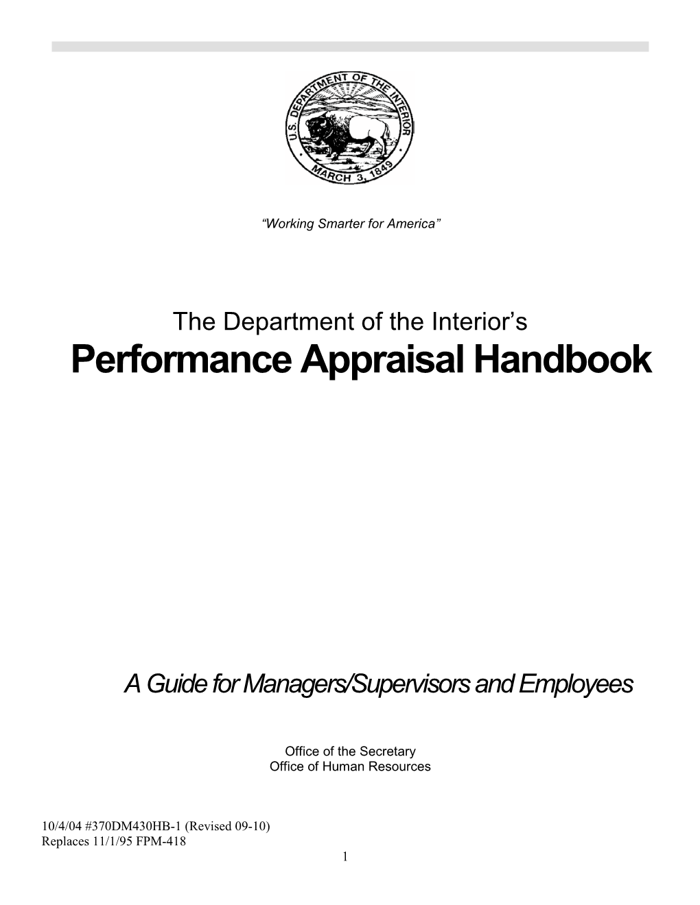 Performance Appraisal Handbook