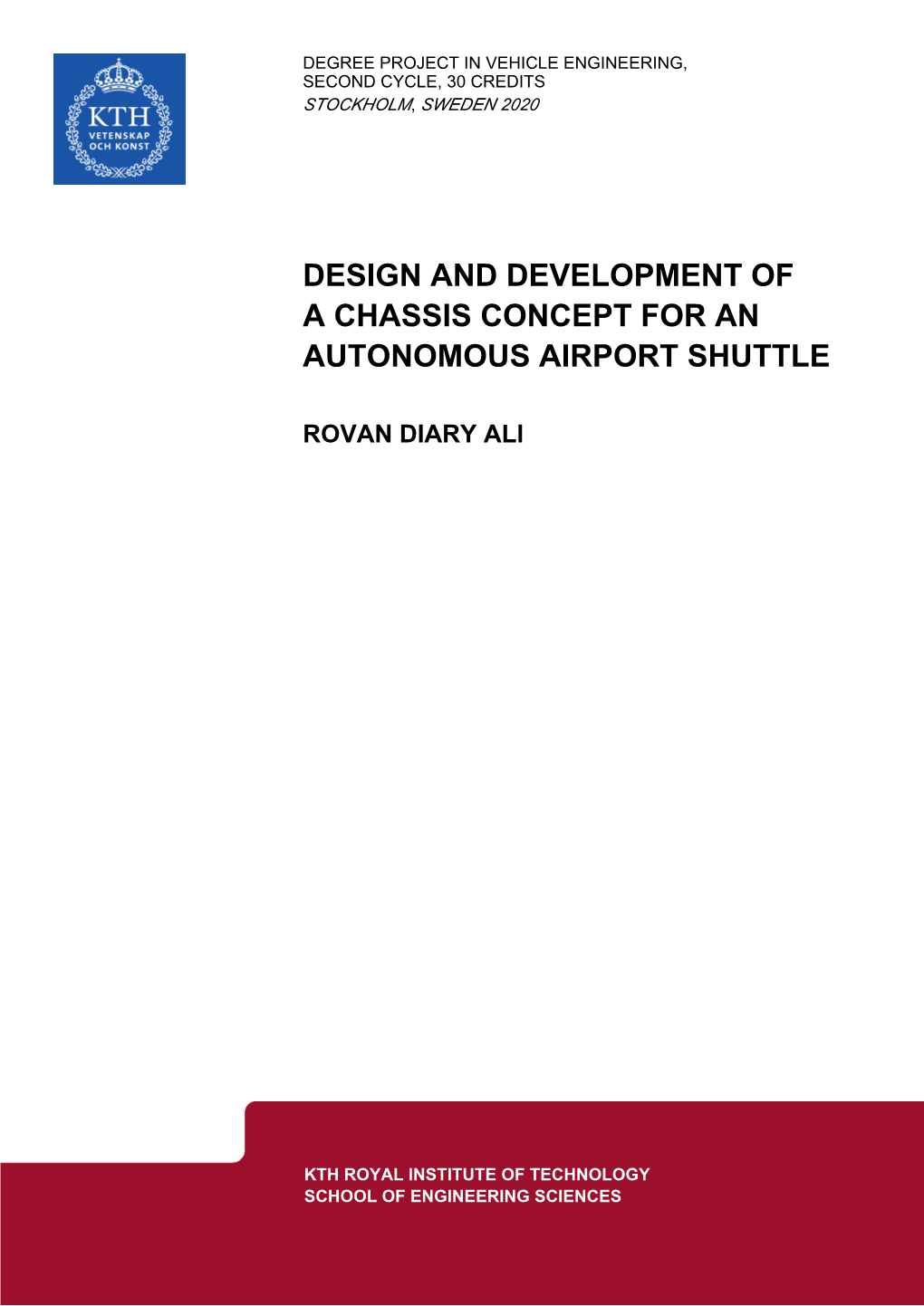 Design and Development of a Chassis Concept for an Autonomous Airport Shuttle