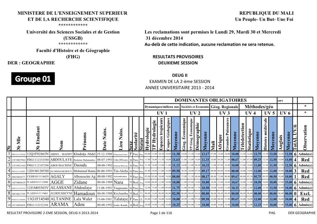 Les Reclamations Sont Permises Le Lundi 29, Mardi 30 Et Mercredi 31