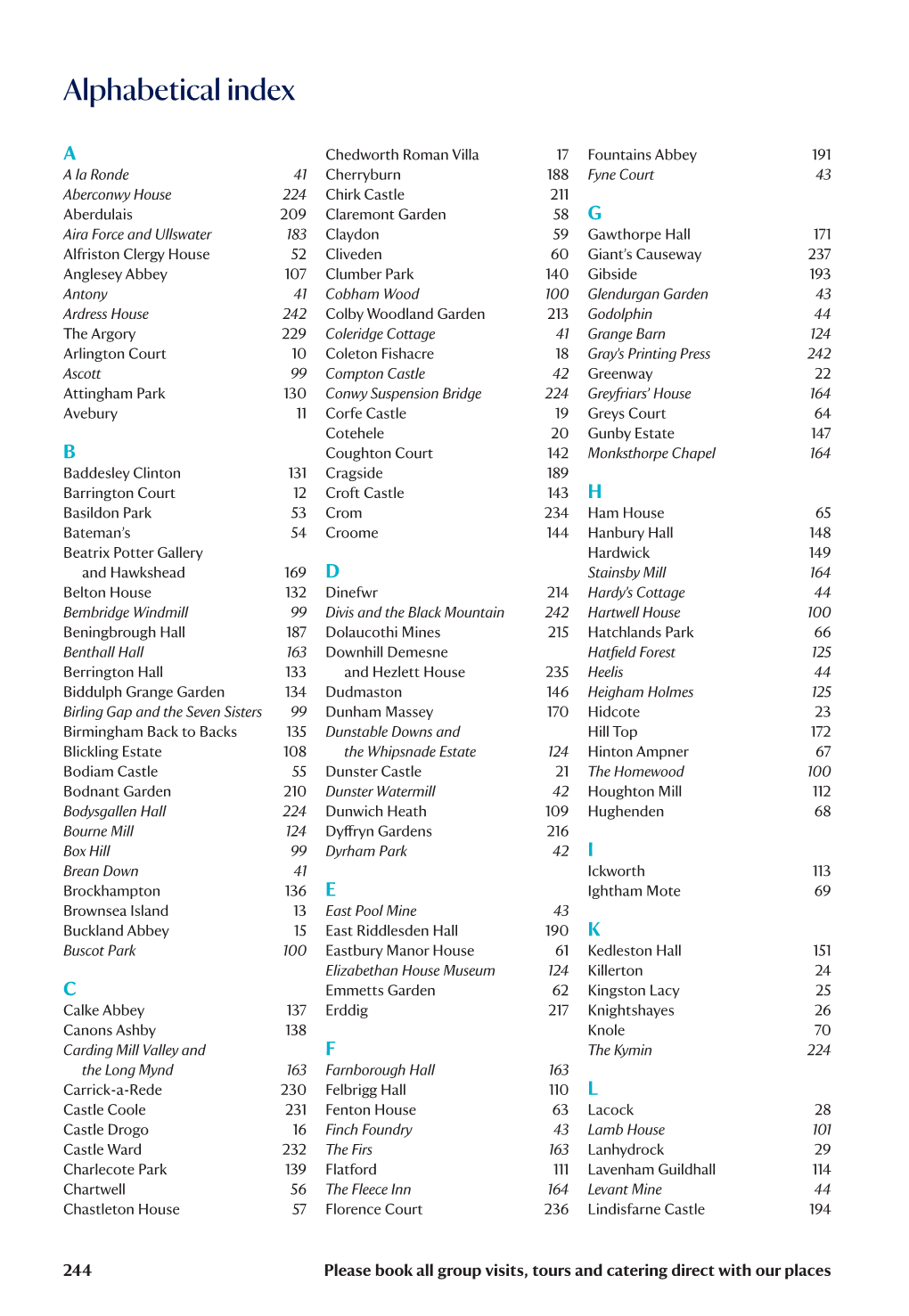 Alphabetical Index