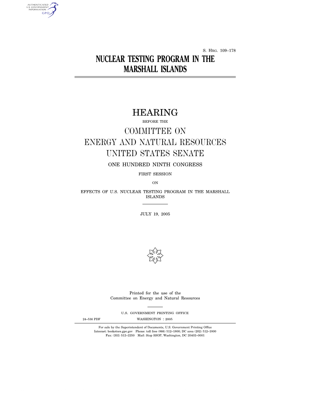 Nuclear Testing Program in the Marshall Islands