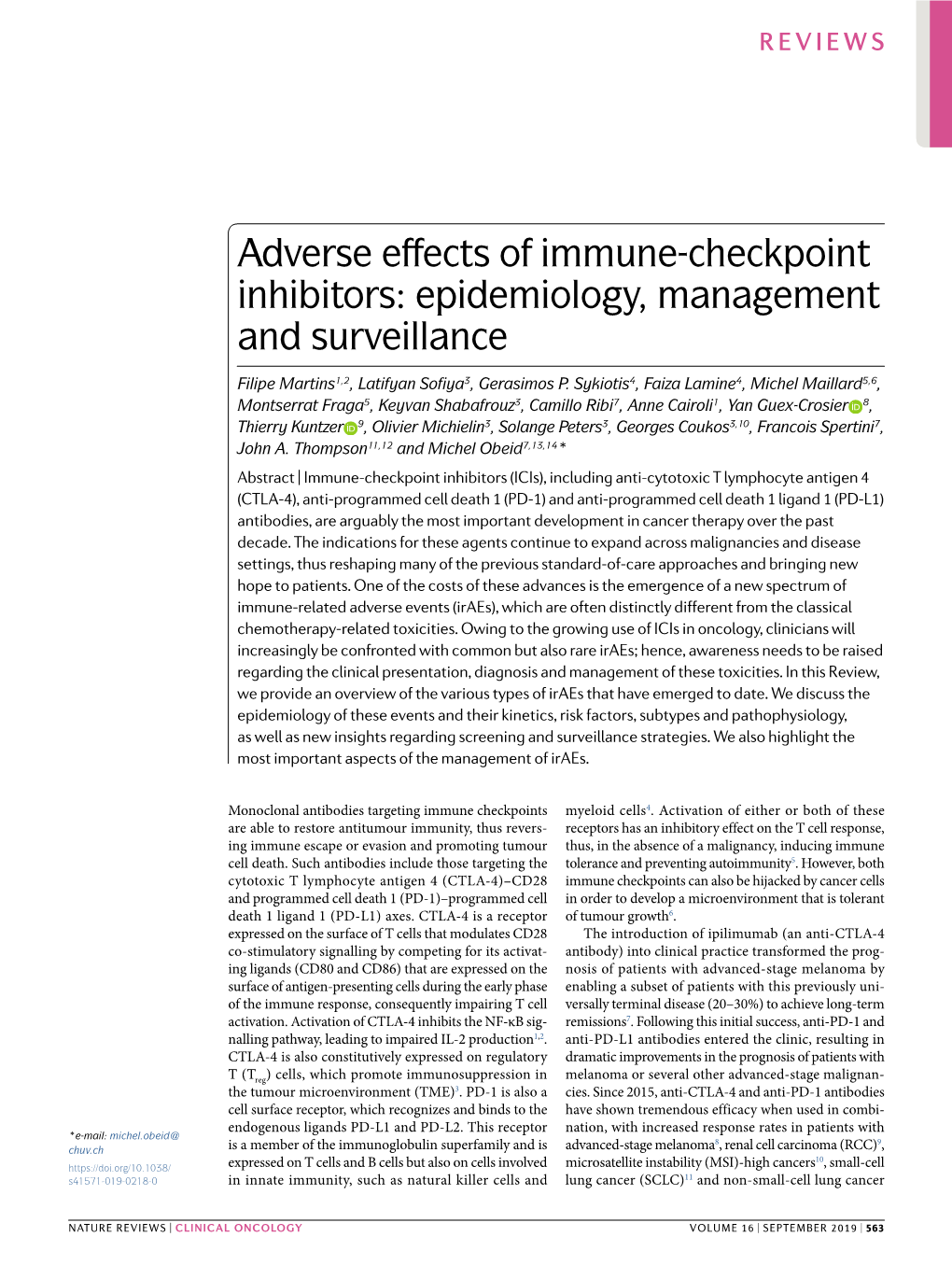 Adverse Effects of Immune-Checkpoint Inhibitors