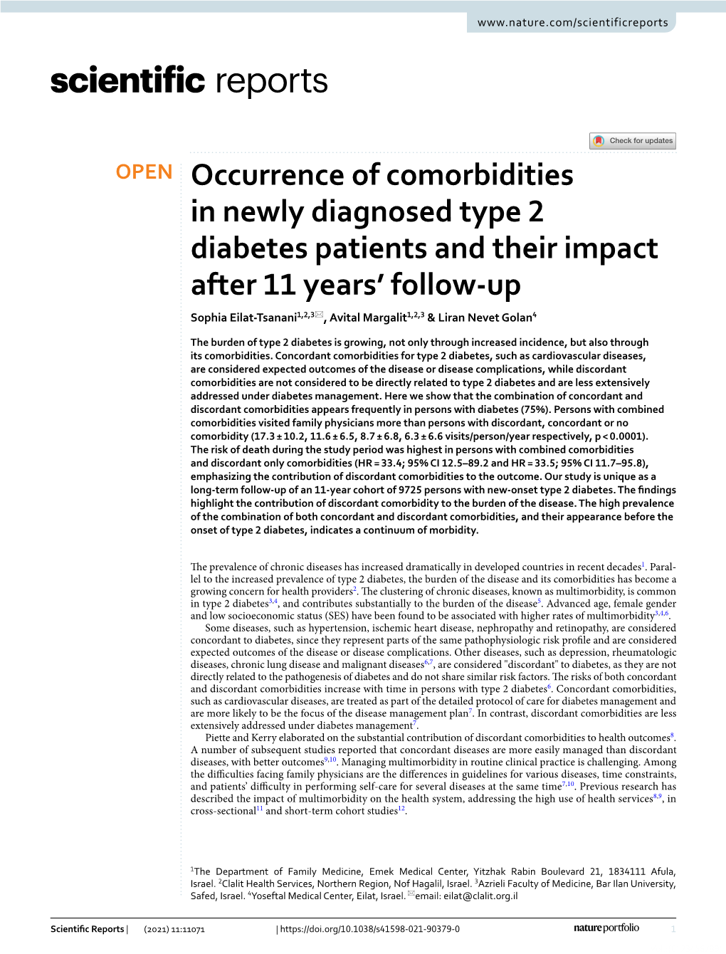 Occurrence of Comorbidities in Newly Diagnosed Type 2 Diabetes Patients