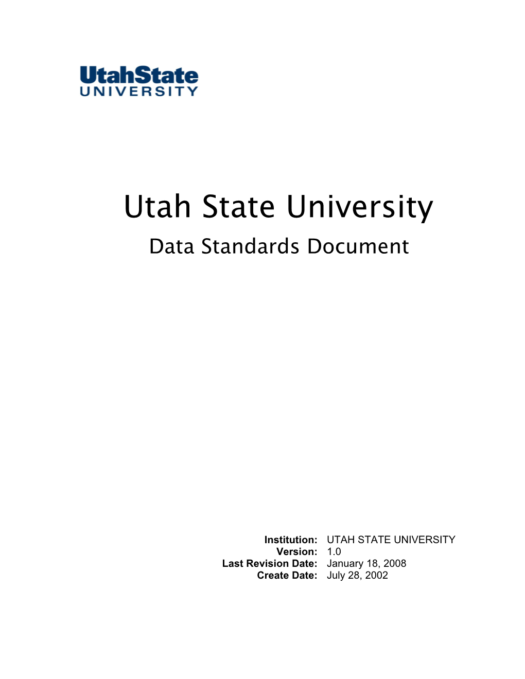 USU Data Standards