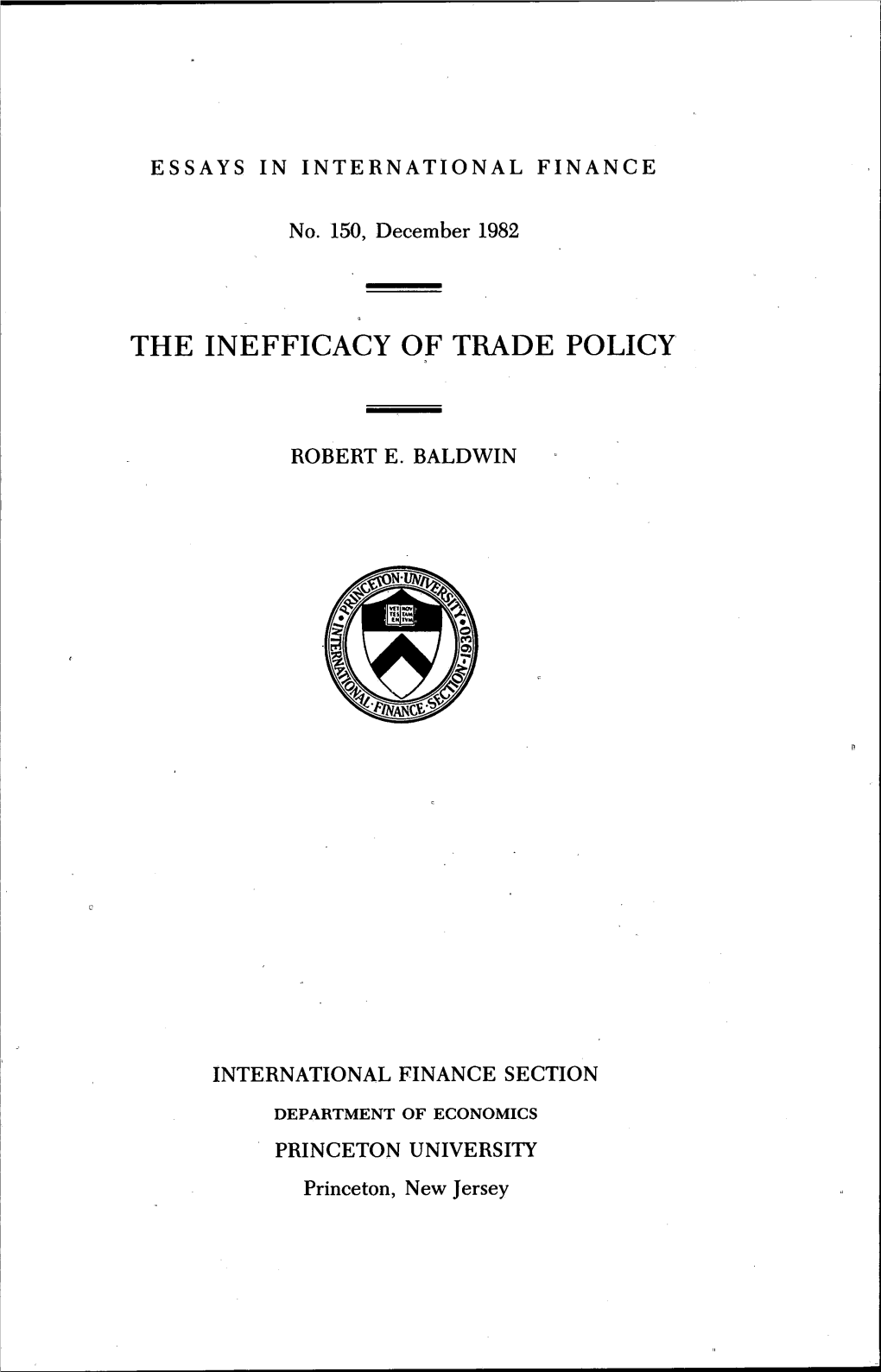 The Inefficacy of Trade Policy