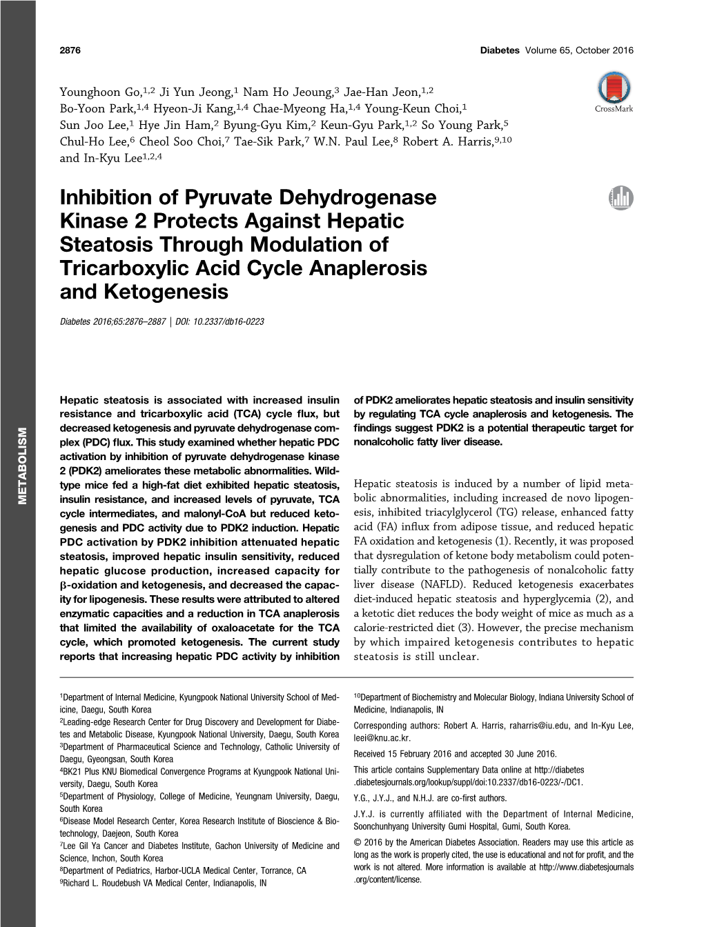 Inhibition of Pyruvate Dehydrogenase Kinase 2 Protects Against Hepatic Steatosis Through Modulation of Tricarboxylic Acid Cycle Anaplerosis and Ketogenesis