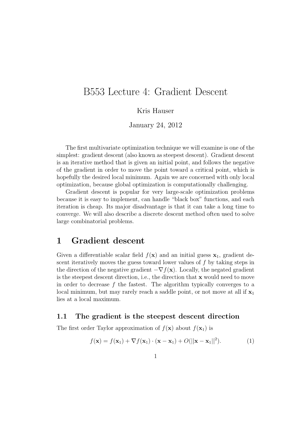 Gradient Descent