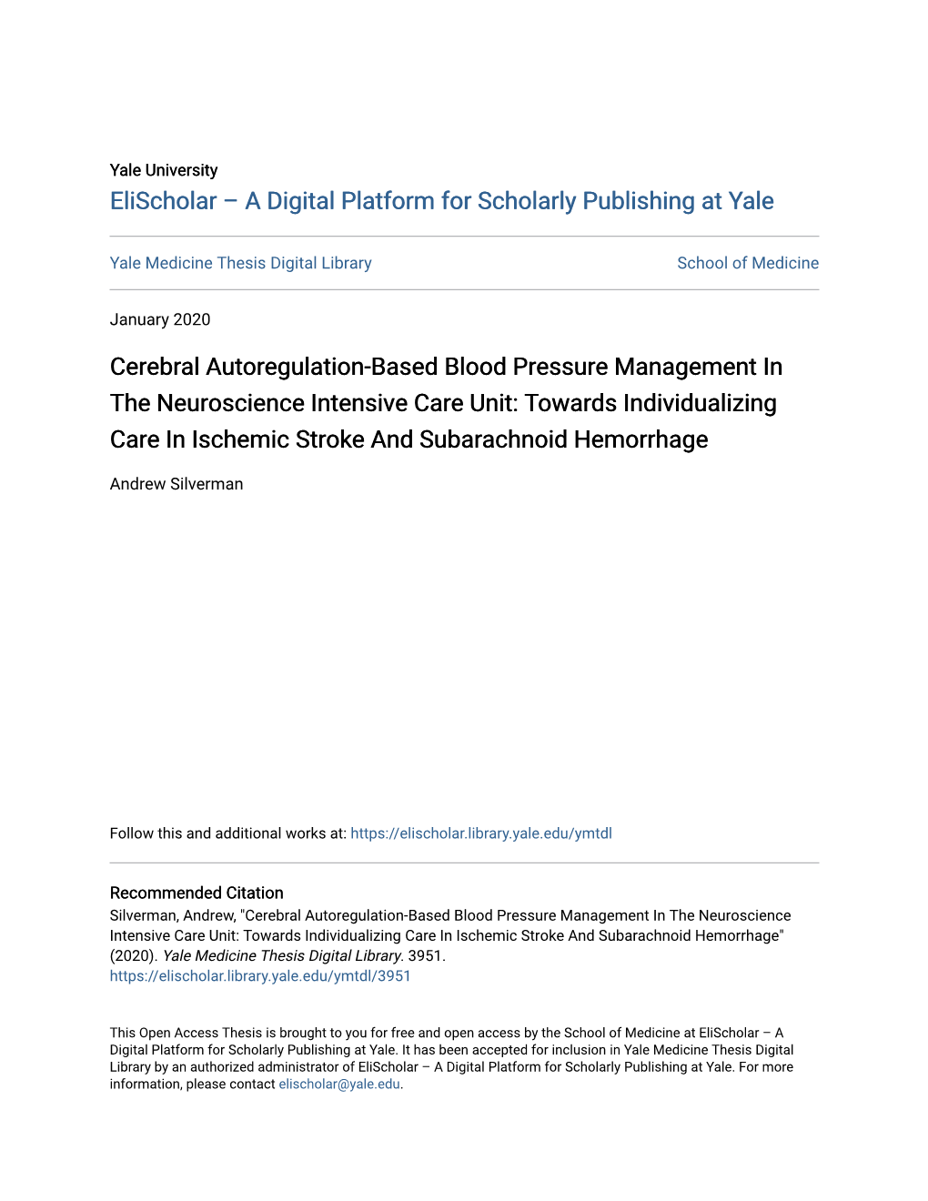 Cerebral Autoregulation-Based Blood Pressure Management