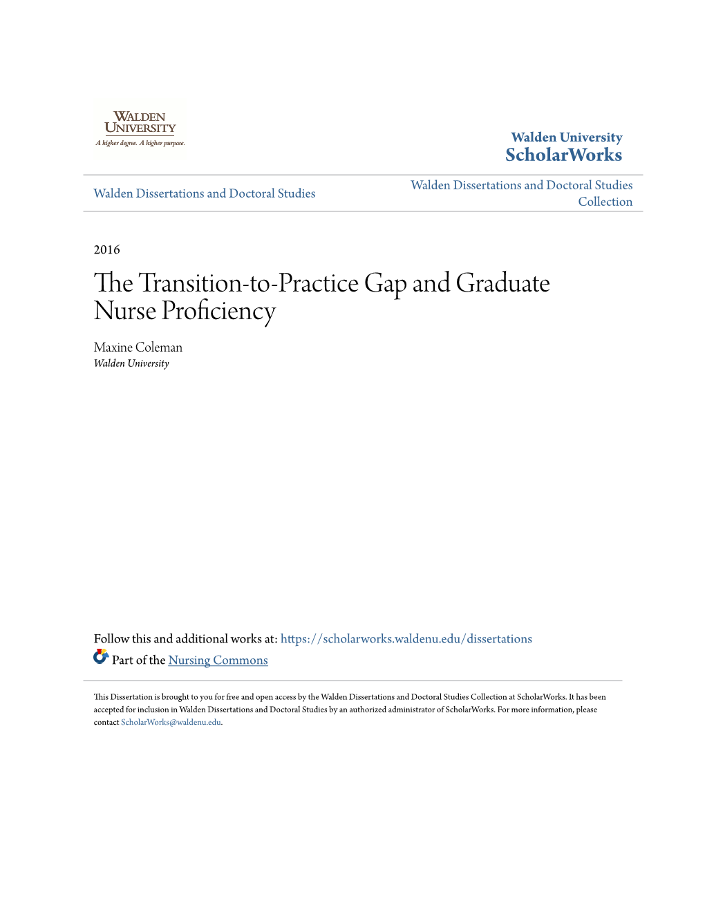 The Transition-To-Practice Gap and Graduate Nurse Proficiency