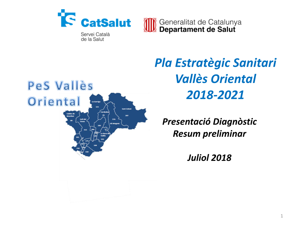 Pla Estratègic Sanitari Vallès Oriental 2018-2021